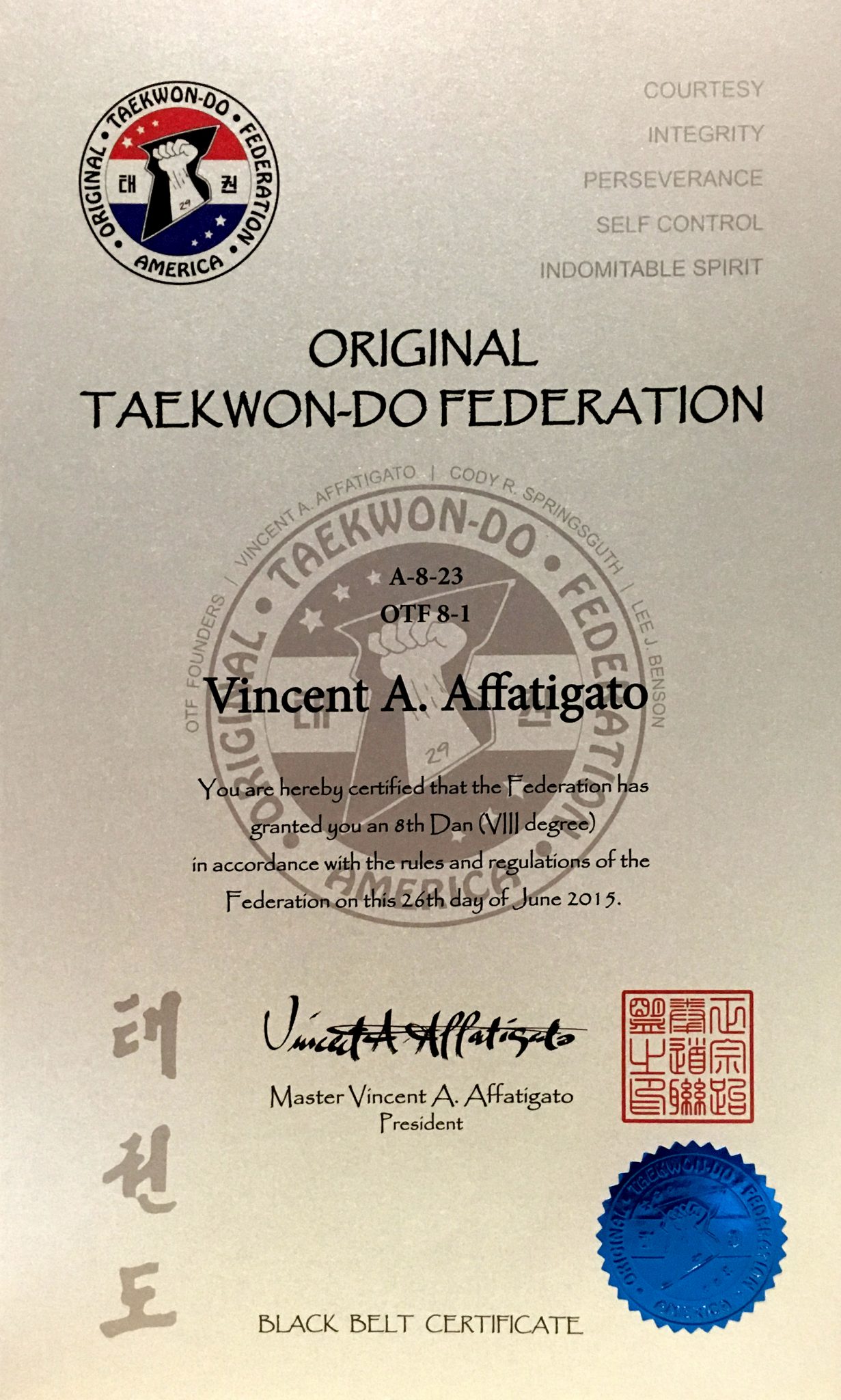 Black Belt Certification OTFA